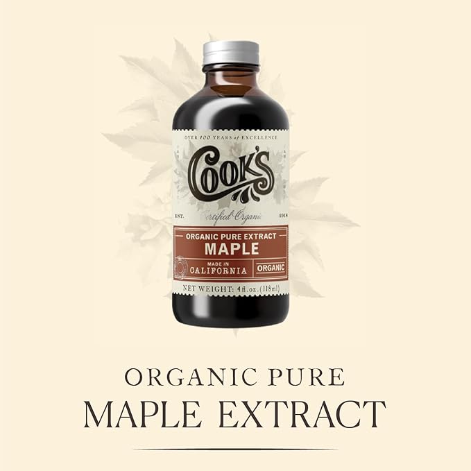 Cook's, Organic Maple Extract, from Vermont's Maple Trees, for Baking, Making Maple Syrup, and Cooking, 32 oz