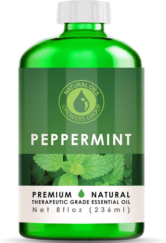 8 oz - Peppermint Essential Oil - Therapeutic Grade Peppermint Oil - 8 Ounce Bottle