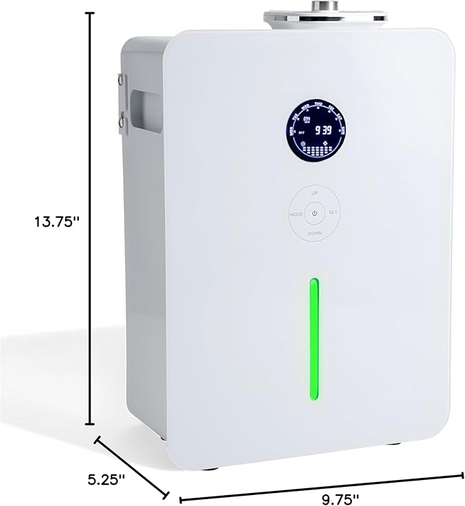 Aroma Scent Diffuser Bellagio - for Up to 3500sq ft HVAC System or Stand Alone - Fragrance Oil Hotel Diffuser Heatless, Waterless, Smart Timer, No Residue, Home Essential Oils Diffusers (White)