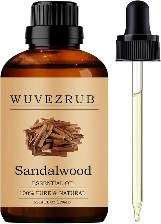 Sandalwood Essential Oils 120ML, Pure Sandalwood Essential Oil for Aromatherapy Diffuser - 4 Fl Oz