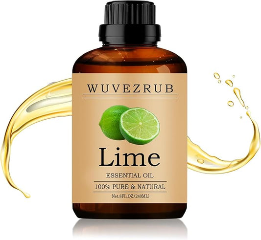 Lime Essential Oil 240ML - 100% Pure and Natural Oils for Aromatherapy Diffuser - 8 Fl Oz/Lime