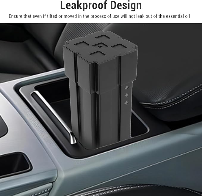 Luocute Waterless Essential Oil Diffuser, 20ML Low Noise Anti Leakage Intelligent Mode Dual Fluid Cold Mist Essential Oil Diffuser, Suitable for Car Bedroom Office (Black)