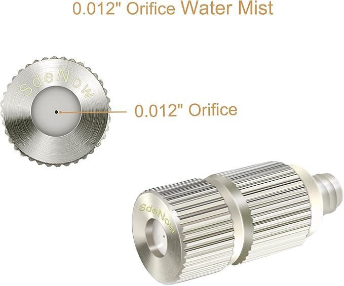 High Pressure Outdoor Anti-drip Fogging Spray Head Outdoor Cooling Misting System Nozzle, UNC 10/24 Stainless Steel Misting Nozzles 0.012" Orifice (0.3mm), Silver Tone,15 Pcs