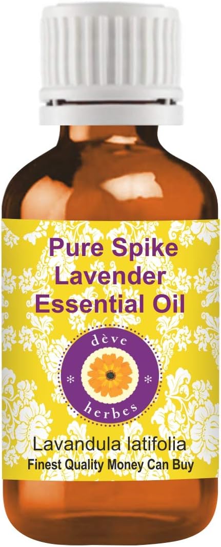 Deve Herbes Pure Spike Lavender Essential Oil (Lavandula latifolia) Steam Distilled 30ml (1 oz)