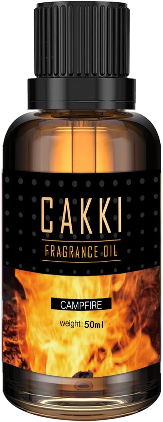 Essential Oils for Diffusers for Home, Scent-Campfire, Single Large Size 50ml, CAKKI Fragrance Oils, for Candle Making, for Soap Making, Diffuser Oil Scents