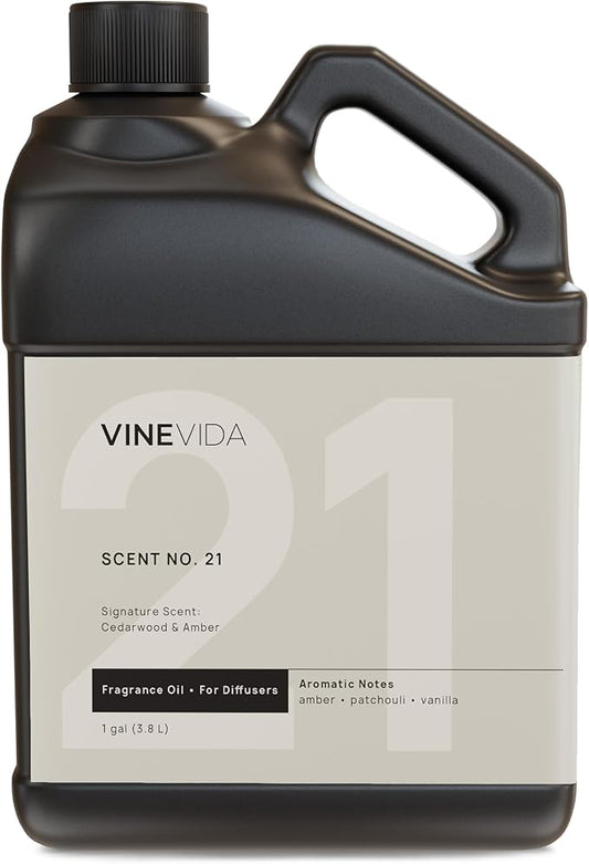 VINEVIDA [128 Fl Oz] Cedarwood & Amber Fragrance Oil for Cold Air Diffusers, Essential Oils for Diffuser Oil Refill & Air Freshener Room Spray