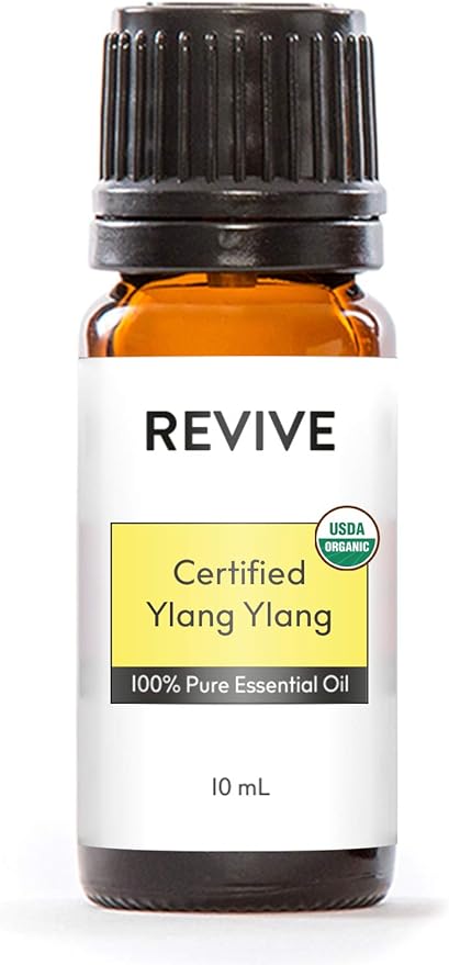USDA Certified Organic Ylang Ylang Essential Oil by Revive Essential Oils - 100% Pure Therapeutic Grade, for Diffuser, Humidifier, Massage, Aromatherapy, Skin & Hair Care
