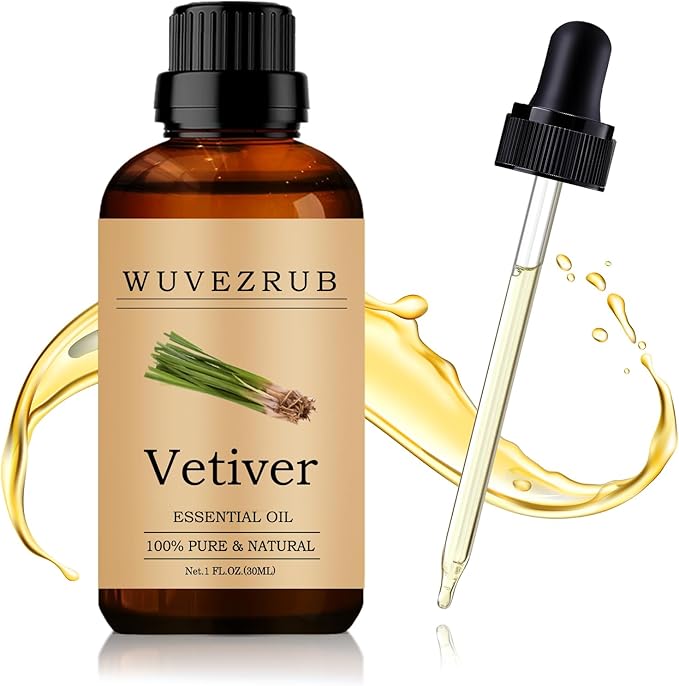 Vetiver Essential Oil 30ML - 100% Pure and Natural Oils for Aromatherapy Diffuser - 1 Fl Oz/Vetiver