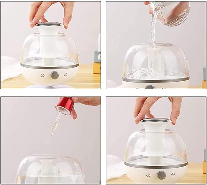 500ml Aroma Essential Oil Diffuser Large - Diffuser for Essential Oils Large Room Large Aromatherapy Diffuser Large Room Diffuser Humidifier Unique Diffusers for Essential Oils(White)