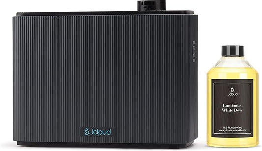 JCLOUD Smart Scent Air Machine 1000ML, Hotel Scent Diffuser Cover Up to 4500 Sq. Ft., Black & Luminous White Dew Diffusers Oil 500ML - Inspired by The Westin Hotel Scent