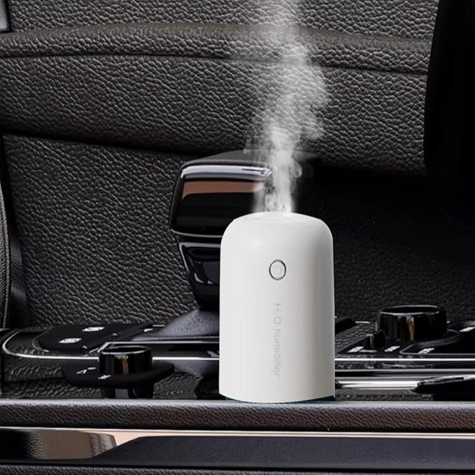Cool Mist Humidifiers USB Desktop Humidifier with Night Light with 3 Mist Modes Low Energy Home Easy to Clean,for & Essential Oil Diffuser 360 Rotation Nozzle(Snowflake White)
