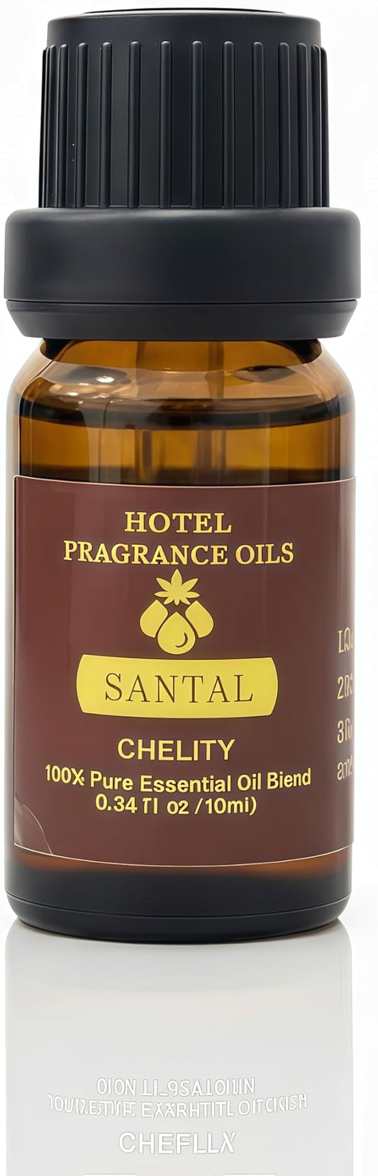 Hotel Diffuser Oil Essential Oils Set, Inspired by Luxury 5-Star Hotel, Baccarat Rouge, Dream On, Dubai, My Way, Santal, Fragrance Oil Set (10(ML), Santal)
