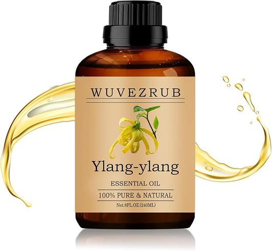 Ylang-Ylang Essential Oil 240ML - 100% Pure and Natural Oils for Aromatherapy Diffuser - 8 Fl Oz/Ylang-Ylang
