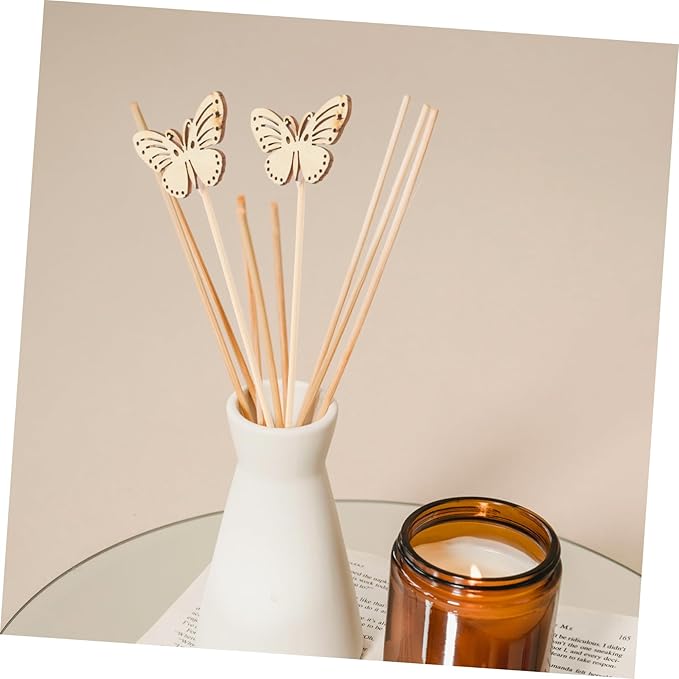 10pcs Butterfly Diffuser Sticks Wood Aroma Diffuser Accessories for Home Decoration Aromatherapy Reeds Decorative Craftsmanship