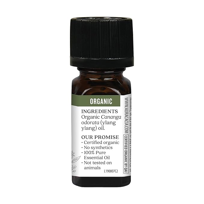 Aura Cacia Aromatherapy 100% Organic Essential Oil, Ylang - 0.25 Oz