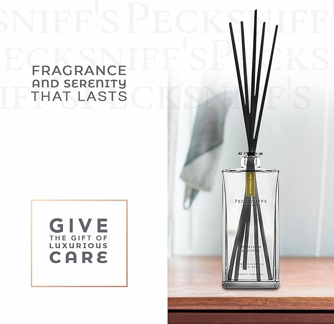 Pecksniff's Prestige Square Reed Diffuser Set, Honeydew & Ginger, 100 ml/3.38 Fl Oz