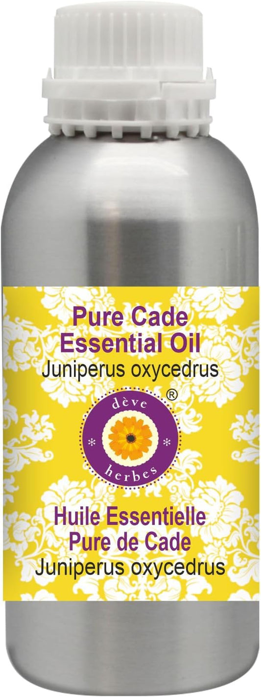 Deve Herbes Pure Cade Essential Oil (Juniperus oxycedrus) Steam Distilled 630ml (21 oz)