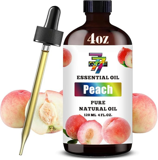 Peach Essential Oil - GV77ZF Peach Oils for Diffusers, Humidifiers, DIY Candles, Soap, Cleaning, Home, Office, Yoga, Massage, Gifts - 4 fl oz (120 ml)