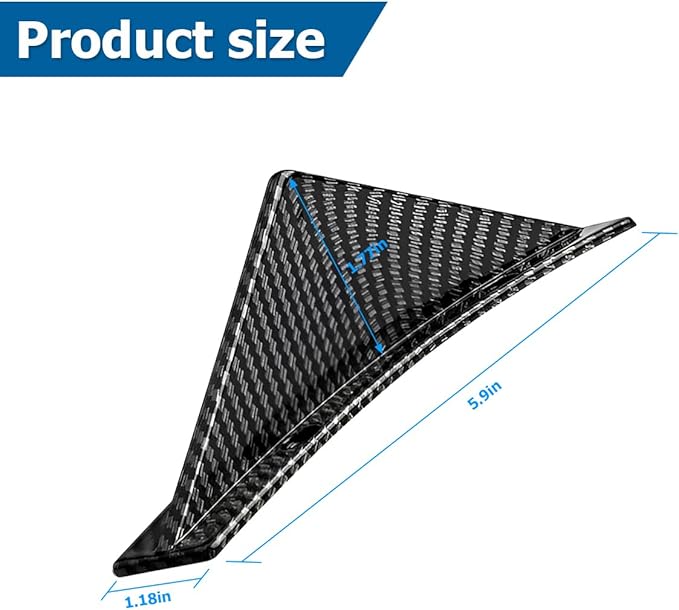 4pcs Car Rear Lower Bumper Wing Lip Diffuser, Anti-Crash Accessories Spoiler Shark Fin Protector, Rear Bumper Splitter Lip Wing with Screw, Universal Auto Decoration for Car SUV Truck