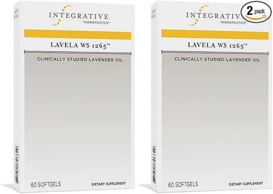Integrative Therapeutics Lavela WS 1265 - Silexan Supplement for Sleep & Stress Support* - Lavender Essential Oil - 120 Softgels (120 Servings)