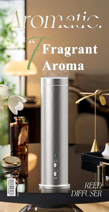Waterless Essential Oil Diffuser, Portable Nebulizer with 3 Intensity Levels, Battery Powered for Car Home Office (M202S)
