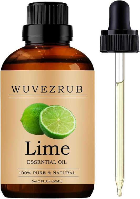 Lime Essential Oils 60ML, Pure Lime Essential Oil for Aromatherapy Diffuser - 2 Fl Oz