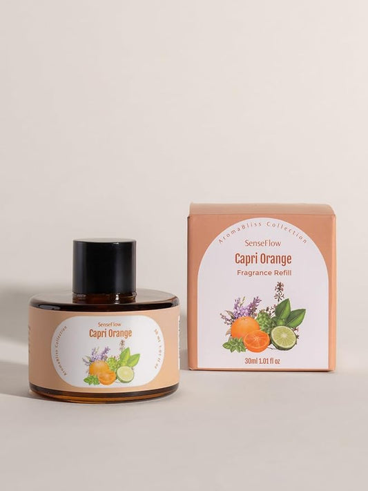 Essential Oil Refill 1.02oz/30ml - Free SF101 Waterless Aromatherapy Diffuser, Covers 1000 Sq Ft, 120-Day Natural Scent,Capri Orange