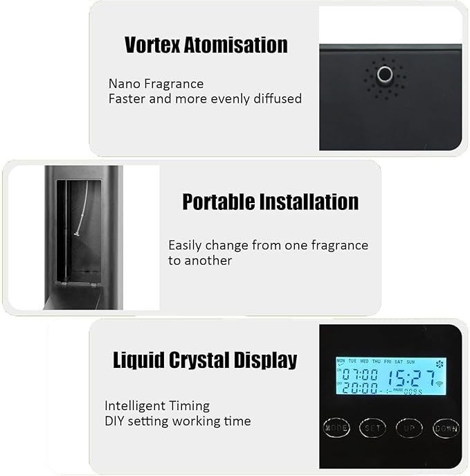 Electric Smart Scent Diffuser Machine, 1000ml Professional Waterless Essential Oil Diffuser, Covering 3000m3, Essential Oils Fragrance Nebulizing