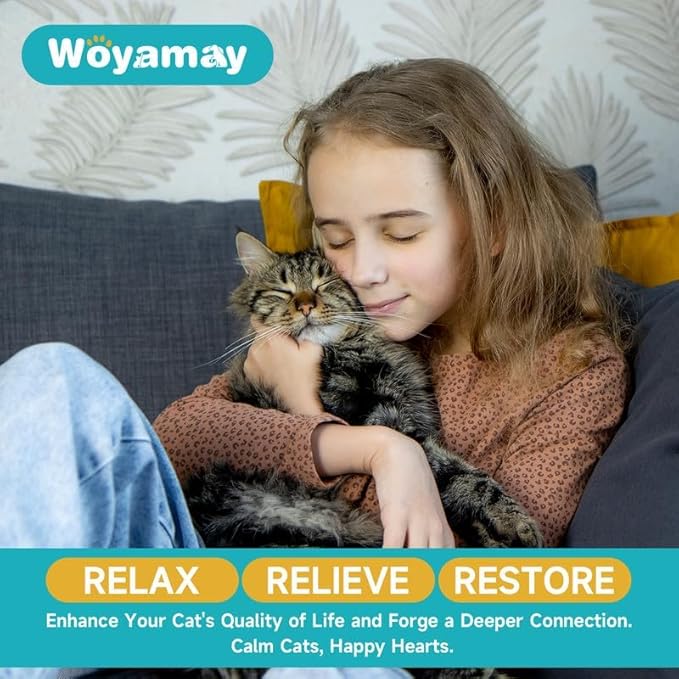 Woyamay Cat Calming Diffuser Refills - 6 Pack Cat Pheromones Calming Diffuser for Cat Anxiety Relief, Cat Pheromone Diffuser, 180 Days Pheromone Diffuser to Calm Cats, Fits All Common Diffuser Heads