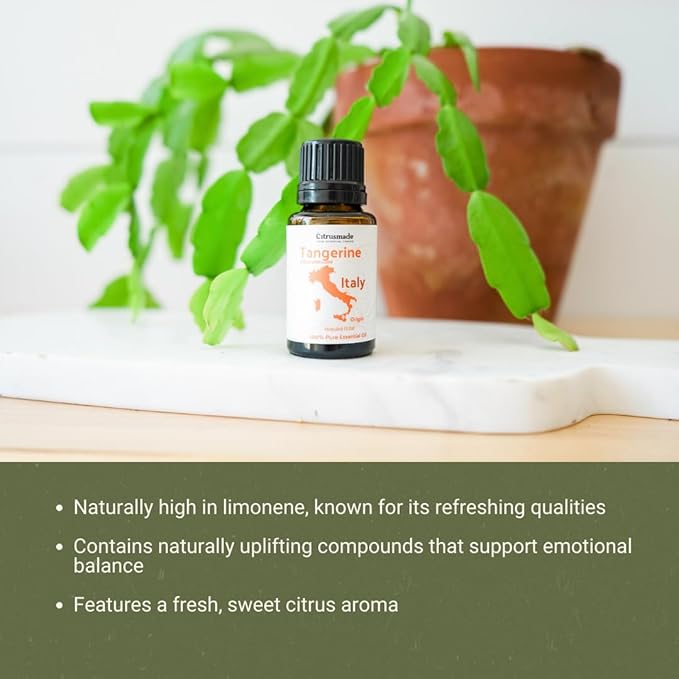 Tangerine Essential Oil - Direct from Citrusmade Italy - Cold Pressed - Aceite Esencial de Mandarina for Aromatherapy, Massage, Diffuser, DIY Candle and Soap Making - 22lbs