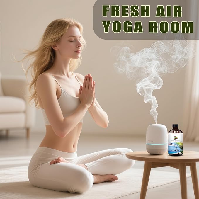 Ocean Breeze Essential Oil - GV77ZF Ocean Breeze Oils for Diffusers, Humidifiers, DIY Candles, Soap, Cleaning, Home, Office, Yoga, Massage, Gifts - 4 fl oz (120 ml)