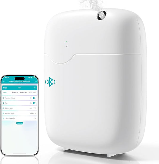 Waterless Essential Oil Diffuser - 3000 Sq.Ft Coverage, 400ml Capacity Scent Diffuser Machine for Aromatherapy, App Control Cold Air Diffusers for Hotel Home Office Large Room Gift for Mom for Her