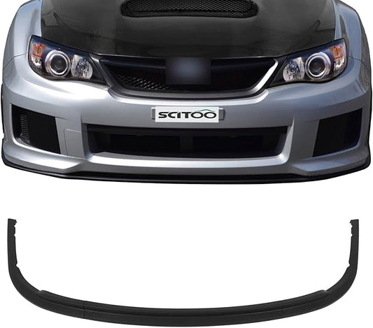 SCITOO Matte Black Front Bumper Lip CS-Style Fits for 2008-2010 for Subaru Impreza WRX PP Front Lip Spoiler