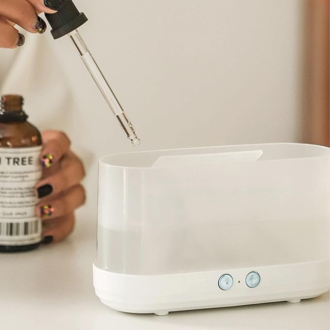 Flame Pattern Air Diffuser Humidifier, Large 300ml Capacity Quiet Mist Maker with Dual Spray Modes, Flame Effect Essential Oil Diffuser for Home Office Bedroom