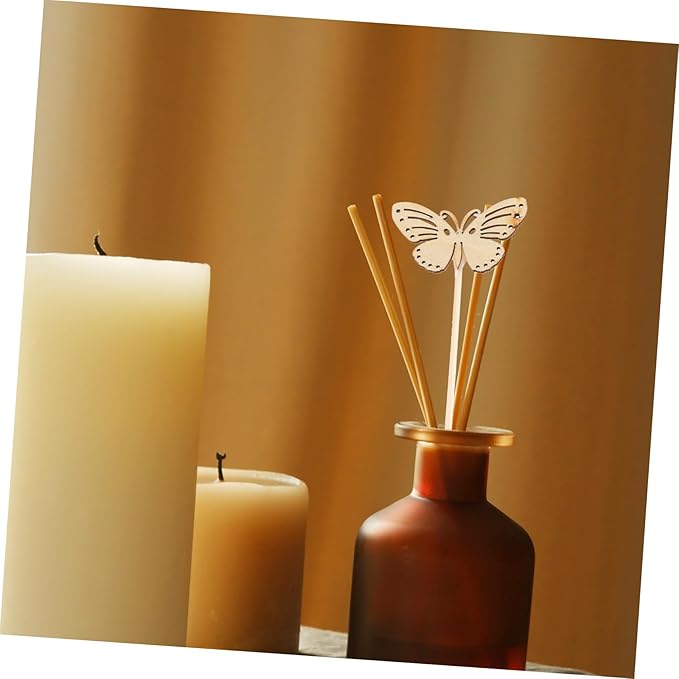 VICASKY 10pcs Butterfly Shaped Diffuser Sticks for Aromatherapy Desk and Bathroom Diffusers Decorative Fragrance Reeds for Home Office Spa and Wedding Settings