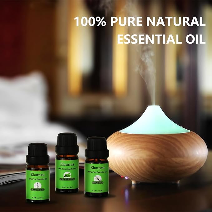 Essential Oils Set,100% Pure Natural,(Peppermint/Patchouli/Rosemary/Lemongrass/Vanilla/Lavender),for Aromatherapy and Home Fragrance,Spring Aroma Therapy Oil,Gift (0.33Fl Oz*6, Grass Set)