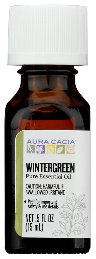 AURA CACIA Wintergreen Essential Oil, 0.5 FZ