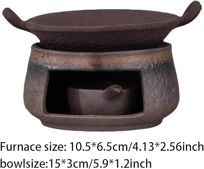 Ceramic Aromatherapy Stove Essential Oil Burner, Aromatherapy Kit,2026 Handmade Zen Incense Burner Kit for Home Office, Tea Light Candle Holders Teapot Warmer for Meditation