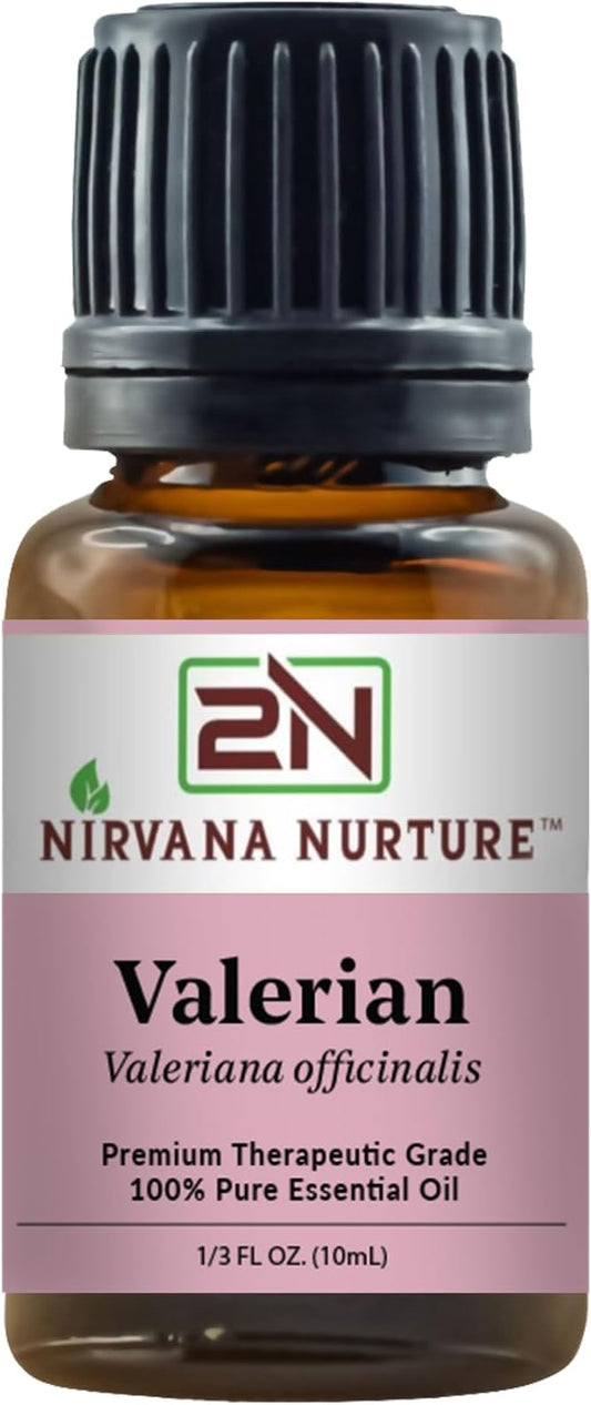 Valerian Essential Oil, 100% Pure Undiluted, Aromatherapy Oil for Diffuser, Hair & Skin Care
