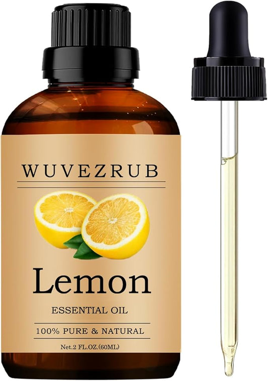 Lemon Essential Oils, 60ML Pure and Natural Essential Oil for Aromatherapy Diffuser - Lemon /2 Fl Oz