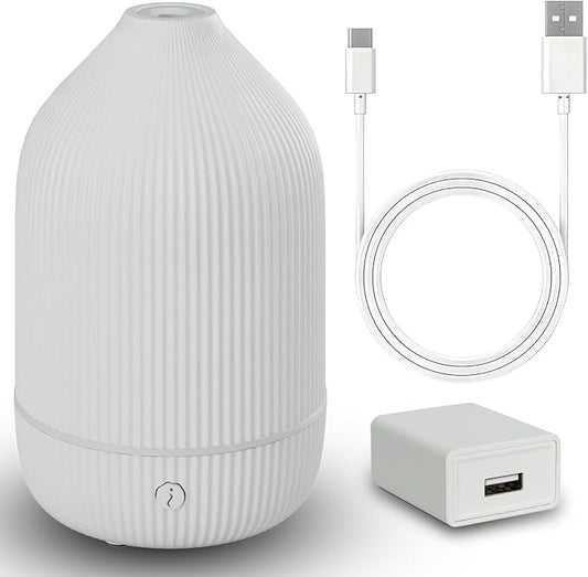 SOICARE Diffuser,USB Plug-in Car Portable Aromatherapy Diffuser,Essential Oils for Diffusers with 7 Colors Lights 2 Switch Mode Waterless Auto Off for Car Home Office Room (USB Power)