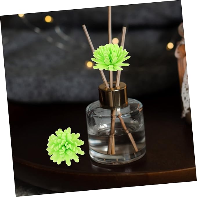 PRETYZOOM 100pcs Aromatherapy Flower Diffuser Sticks Portable Artificial Chrysanthemum Essential Oil Diffusers for Home Bathroom Bedroom Office Air Freshener Decor
