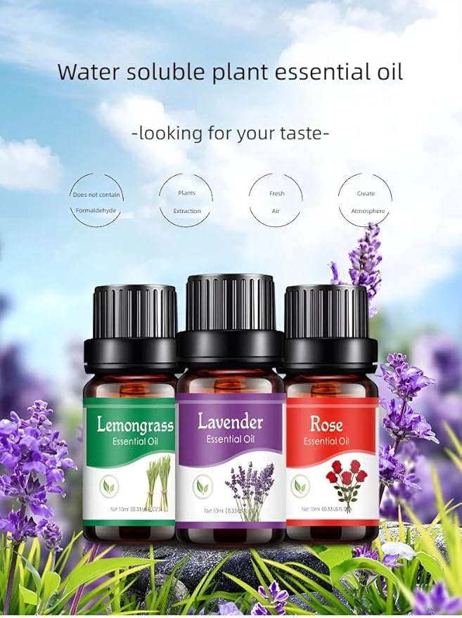 Pure Essential Oil Set - Essential Oils for Diffuser and Humidifiers - Aromatherapy Oils for Home, Candle Making, Skin Care - Perfect Essential Diffusers Oil Gift Sets for Relaxation & Spa Experience