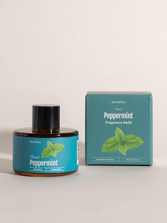 Essential Oil Refill 1.02oz/30ml for SF101/SF101S Waterless Aromatherapy Diffuser, Covers 1000 Sq Ft, 120-Day Natural Scent 1 Pack,Peppermint