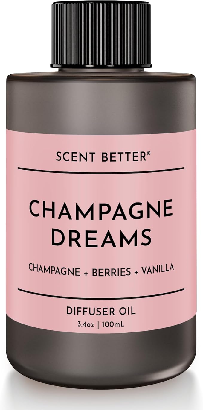 Scent Better Essential Oil Blend: Aromatherapy for Ultrasonic Diffusers & Nebulizers (3.3 Fl Oz, Champagne Dreams)