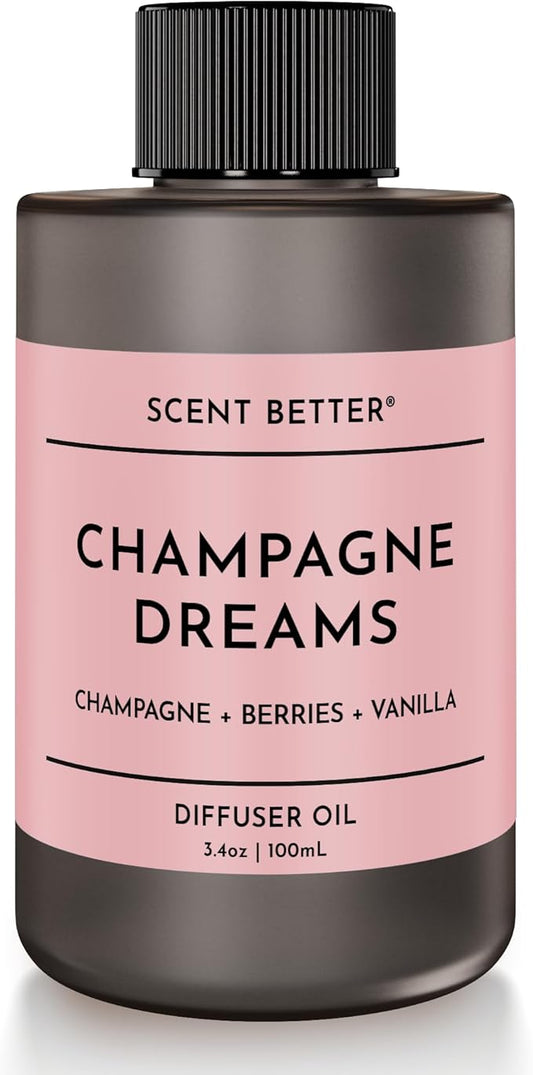Scent Better Essential Oil Blend: Aromatherapy for Ultrasonic Diffusers & Nebulizers (3.3 Fl Oz, Champagne Dreams)