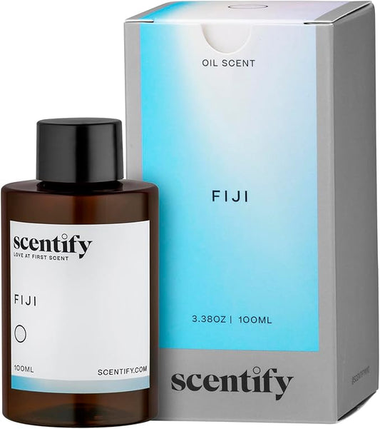 Scentify Fiji Aroma Oil Refill Scent for Oil Diffusers - Citrus, Bergamot, White Tea, Musk Scents - Luxurious Relaxing Aromatherapy Diffuser Fragrance 100ml, 3.38 oz