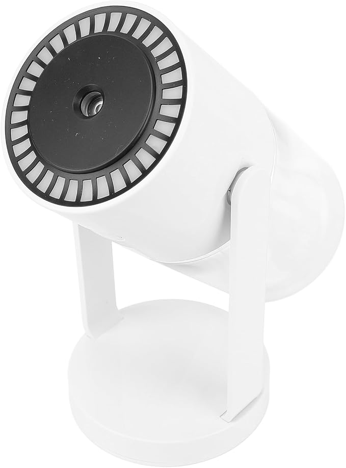 Small Cool Mist Humidifiers Low Noise with Night Light, Mini Desk Humidifier Shaking Head, Portable Humidifiers for Travel Car Office Home Indoor Bedroom, White Pink (White)