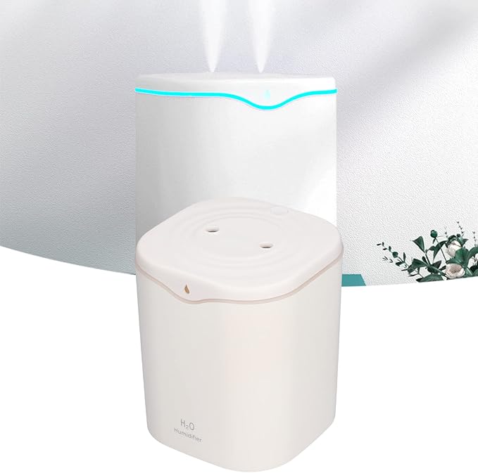 FLEXMAN Double Spray Aroma Diffuser, 2L USB Powered Silent Air Humidifier for Home Bedroom Office