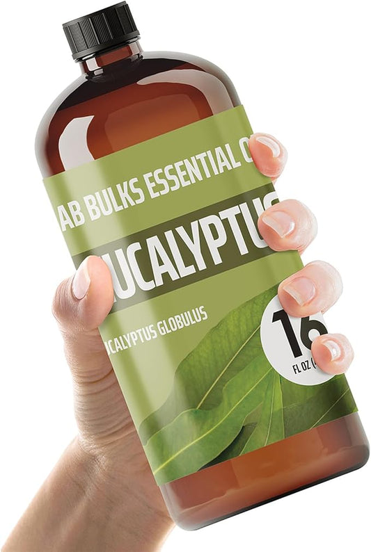 Lab Bulks Essential Oil Eucalyptus Essential Oil 16 oz (473 ml) for Diffusers, Home Care, Candles, Aromatherapy, Candle Making
